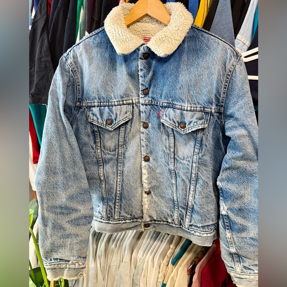 70’s Vintage Levi’s Sherpa Lined Denim Trucker Jacket - Picture 14 of 16